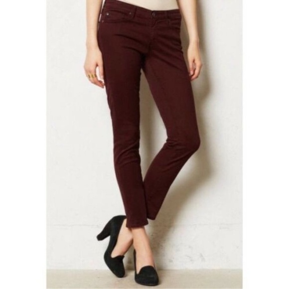 EUC - Adriano Goldschmied Stevie Ankle - “Bordo”(maroon) - size 29R - Picture 2 of 5